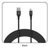 Foto de 6 Ft. Fast Charge and Sync Round Micro USB Cable-BLACK