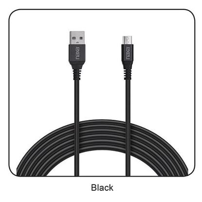 图片 6 Ft. Fast Charge and Sync Round Micro USB Cable-BLACK