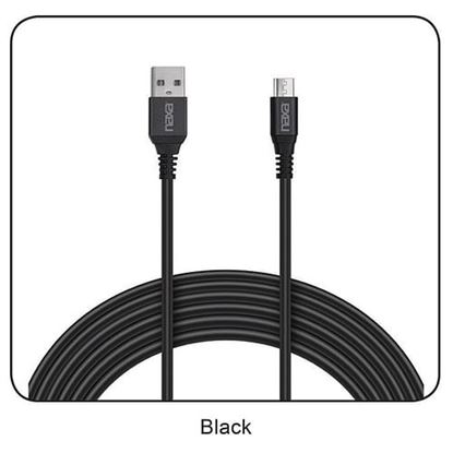 Picture of 3 Ft. Fast Charge and Sync Round Micro USB Cable-BLACK