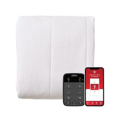 Picture of Sunbeam Queen Size Electric Mattress Pad with Dual Digital Controller and Wi-Fi Connection