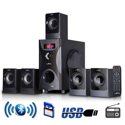 Image de beFree Sound 5.1 Channel Surround Sound Bluetooth Speaker System in Black