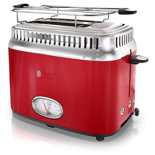 Picture of Russell Hobbs Retro Style 2 Slice Toaster in Red
