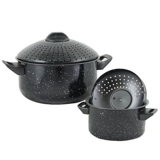Foto de Gibson Home Casselman 4 piece Nonstick Pasta Pot Set in Black with Bakelite Handle/Knob