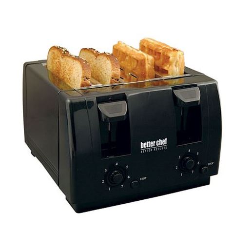 Foto de Better Chef 4 Slice Dual Control Toaster in Black