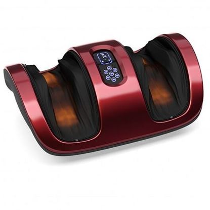 Picture of Shiatsu Foot Massager with Kneading and Heat Function -Red - Color: Red