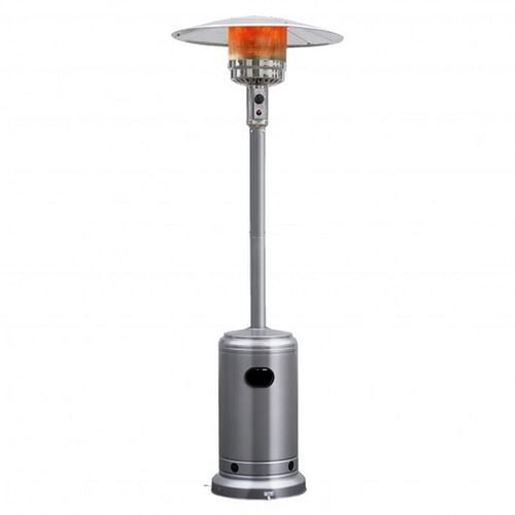 Foto de Garden Propane Standing LP Gas Steel Accessories Heater-Silver Gray - Color: Silver Gray
