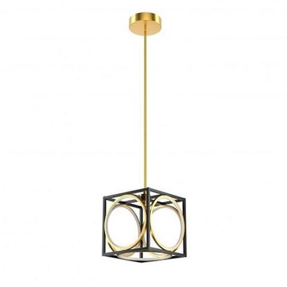 Изображение Modern LED Pendant Light with 42 Inches Adjustable Suspender-Golden - Color: Golden