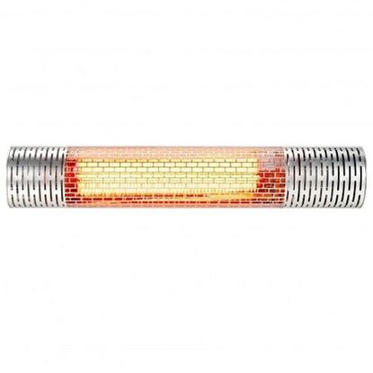 Image de 1500W Indoorand Outdoor Electric Heater with 2 Power Settings -Silver - Color: Silver