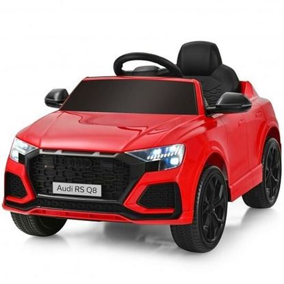 Изображение 12 V Licensed Audi Q8 Kids Cars to Drive with Remote Control-Red - Color: Red