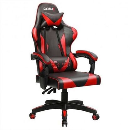 Foto de Gaming Chair Reclining Swivel with Massage Lumbar Support -Red - Color: Red