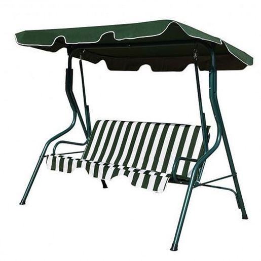Foto de 3 Seats Patio Canopy Swing-Green - Color: Green
