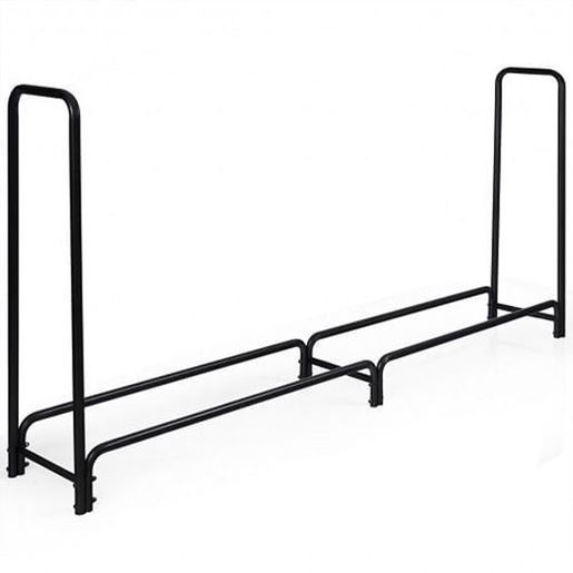 Изображение 8 Feet Outdoor Steel Firewood Log Rack - Color: Black