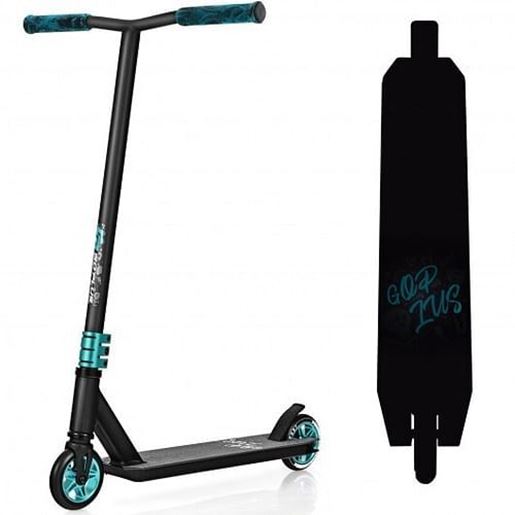 Изображение Freestyle Tricks High End Pro Stunt Scooter with Luminous Aluminum Deck-Green - Color: Green