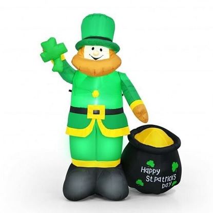 Изображение Patrick's Day Inflatable Leprechaun for for Yard and Lawn-6 ft - Color: Green - Size: 6 ft