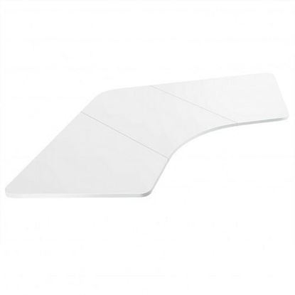Picture of 72-Inch L Shaped Splice Desktop for Standard and Sit to Stand Desk-White - Color: White