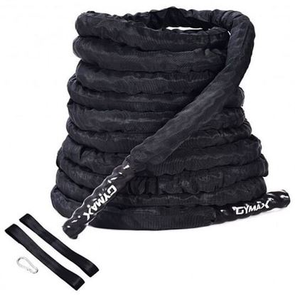Foto de 2'' Battle Ropes 30/40/50ft Length Poly Dacron Rope-2" Diam 50Ft - Size: 2" Diam 50Ft