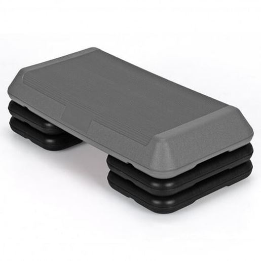 Picture of 29 Inch Adjustable Workout Fitness Aerobic Stepper Exercise Platform-Gray - Color: Gray