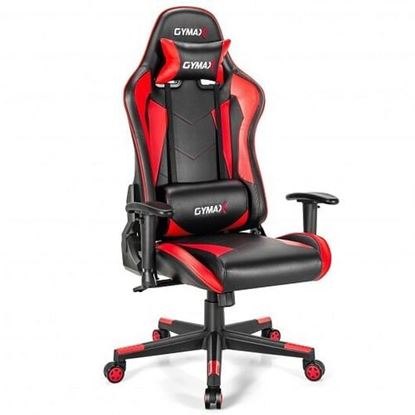 Foto de Gaming Chair Adjustable Swivel Racing Style Computer Office Chair-Red - Color: Red