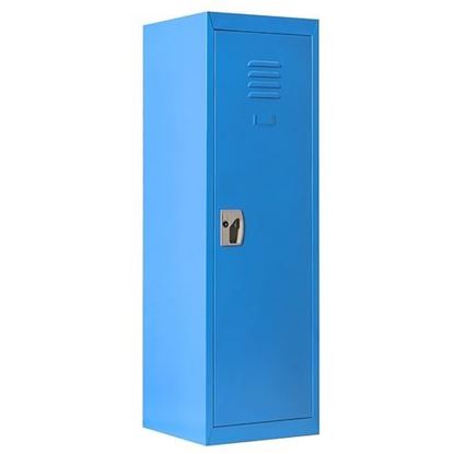 图片 48" Kid Safe Storage Children Single Tier Metal Locker-Blue - Color: Blue