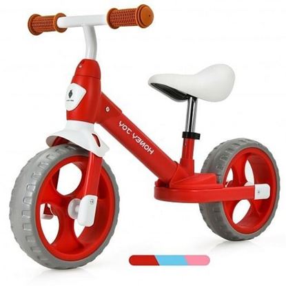 Picture of Kids Balance Training Bicycle with Adjustable Handlebar and Seat-Red - Color: Red