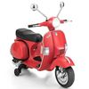 Picture of 6V Kids Ride on Vespa Scooter Motorcycle with Headlight-Red - Color: Red