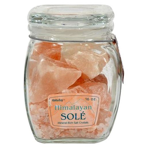 Foto de Himalayan Salt Sole Salt Chunks in Jar - 16 oz