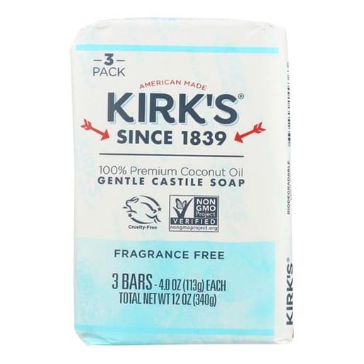 Foto de Kirk's Natural Soap Bar - Coco Castile - Fragrance Free - 3 Count - 4 oz