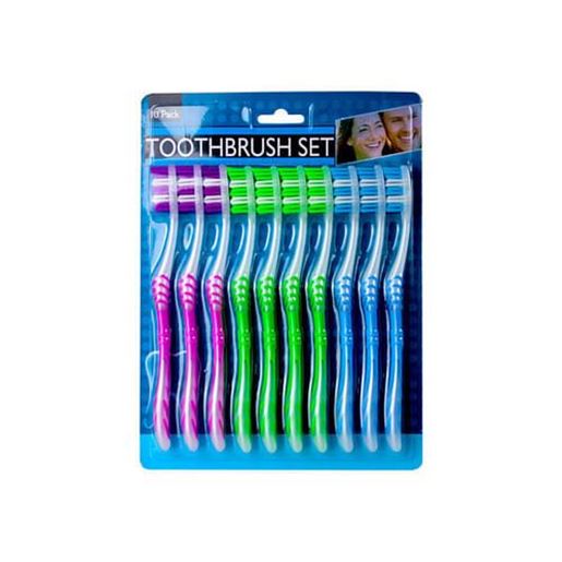 Image sur 10 Pack Toothbrush Set ( Case of 18 )