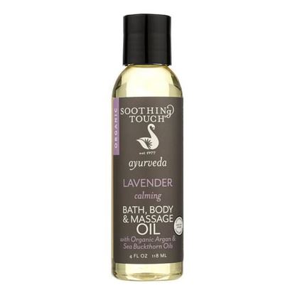 Foto de Soothing Touch Bath Body and Massage Oil - Organic - Ayurveda - Lavender - Calming - 4 oz