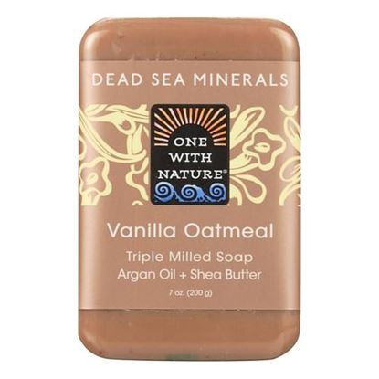 Picture of One With Nature Dead Sea Mineral Vanilla Oatmeal Soap - 7 oz