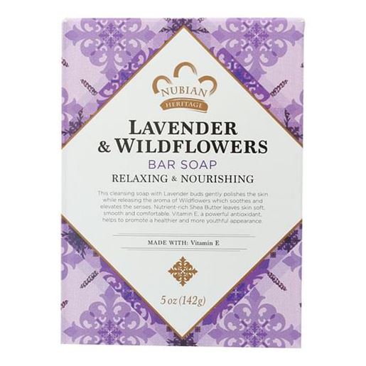 Foto de Nubian Heritage Bar Soap Lavender And Wildflowers - 5 oz