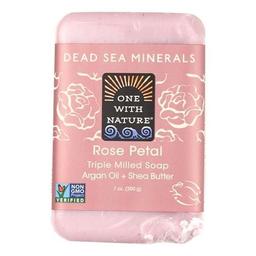 Foto de One With Nature Dead Sea Mineral Rose Petal Soap - 7 oz