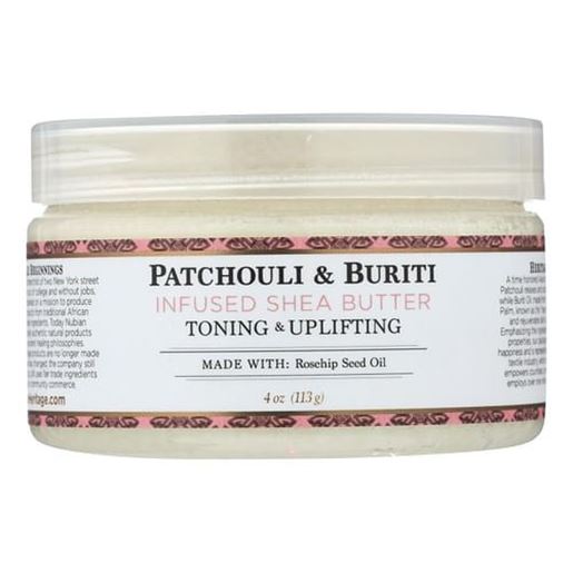 Picture of Nubian Heritage Shea Butter - 100 Percent Organic - Patchouli and Buriti - 4 oz