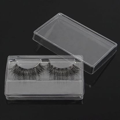 Picture of 1Pc False Eyelashes Box Clear Transparent Reusable Portable Eye Lash Packing Boxes