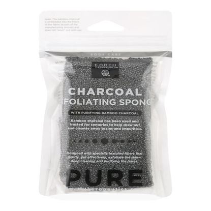 Picture of Earth Therapeutics Body Sponge - Purifying Vegetable - Medicinal Charcoal - 1 Count