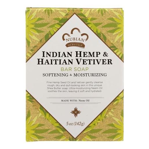 Foto de Nubian Heritage Bar Soap Indian Hemp And Haitian Vetiver - 5 oz