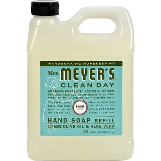 Picture of Mrs. Meyer's Clean Day - Liquid Hand Soap Refill - Basil - Case of 6 - 33 fl oz.