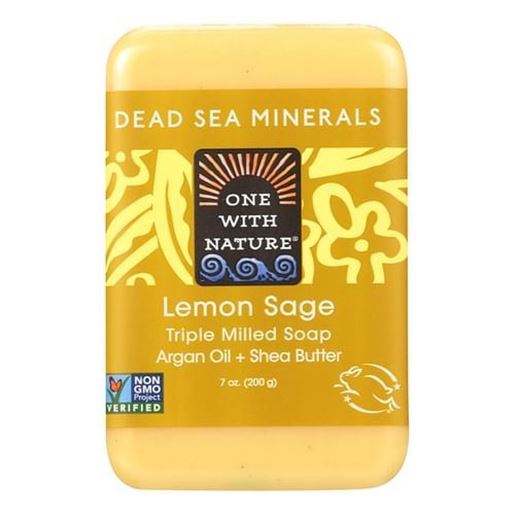 Picture of One With Nature Dead Sea Mineral Lemon Verbena Soap - 7 oz