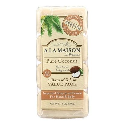 图片 A La Maison - Bar Soap - Pure Coconut - 4/3.5 Oz