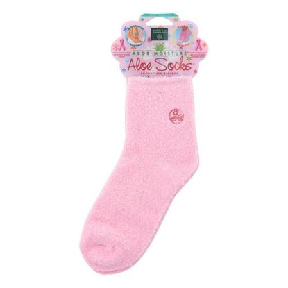 Picture of Earth Therapeutics Aloe Socks Pink - 1 Pair