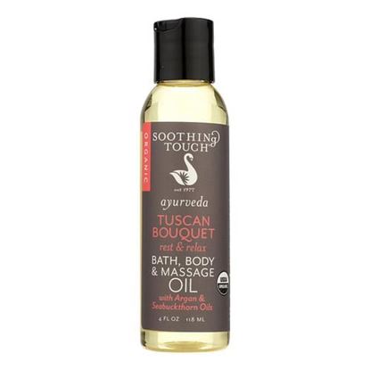 Foto de Soothing Touch Bath Body and Massage Oil - Ayurveda - Tuscan Bouqet - Rest and Relax - 4 oz