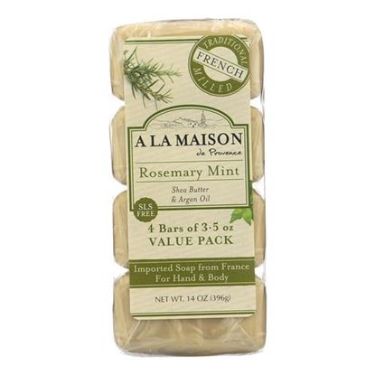 图片 A La Maison - Bar Soap - Rosemary Mint - Value 4 Pack