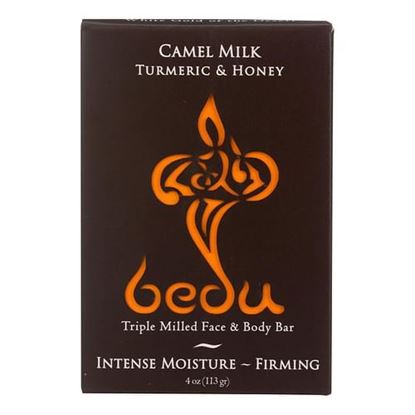 图片 Bedu Face and Body Bar - Turmeric and Honey - Case of 6 - 4 oz.