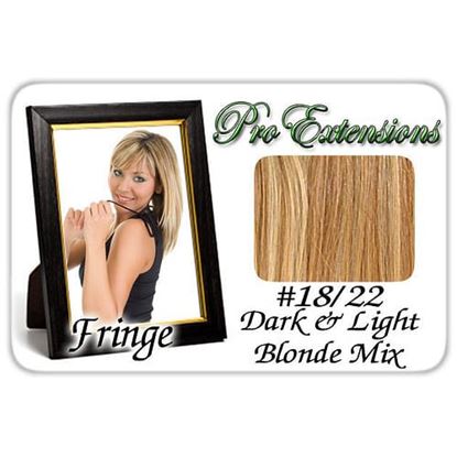 Picture of #18/22 Dark Blonde w/ Highlights Pro  Fringe Clip In Bangs