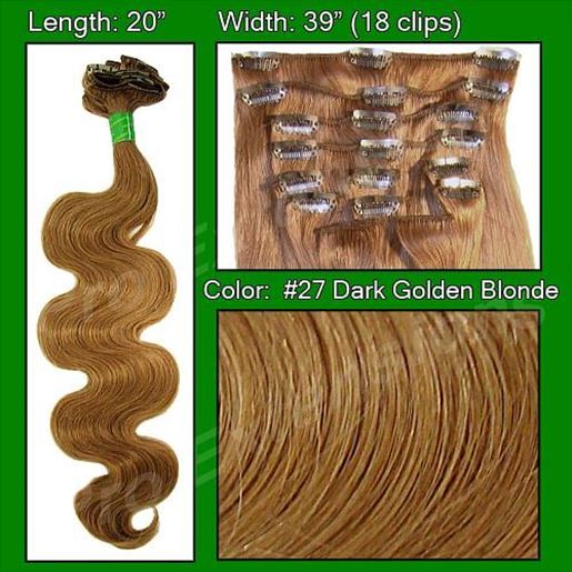 Foto de #27 Dark Golden Blond - 20 inch Body Wave