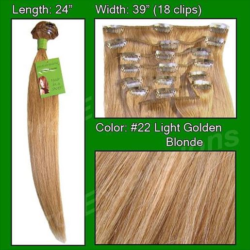 Image sur #22 Golden Blonde - 24 inch Remy