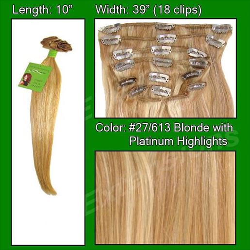 Image sur #27/613 Golden Blonde w/ Platinum Highlights - 10 inch