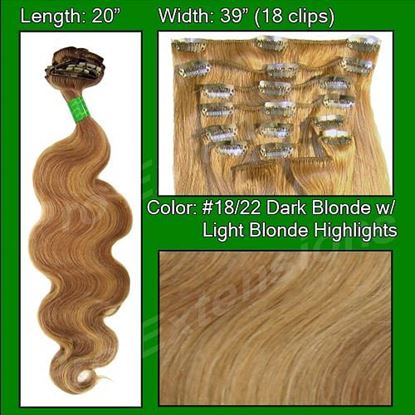 图片 #18/22 Dark Blonde with Light Highlights - 20" Body Wave