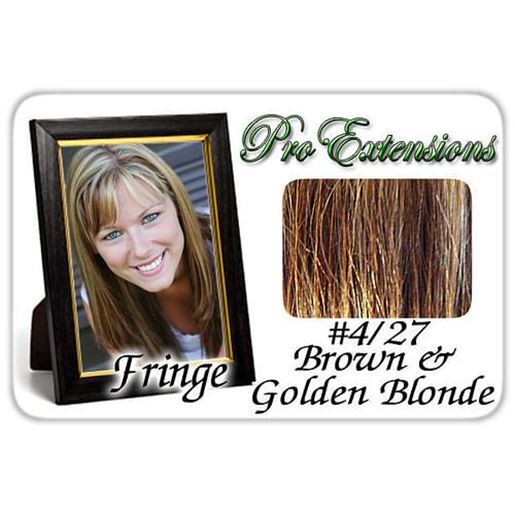 Picture of #4/27 Brown w/ Golden Highlights Pro  Fringe Clip In Bangs