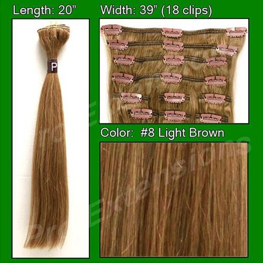 Picture of #8 Light Brown - 20 inch